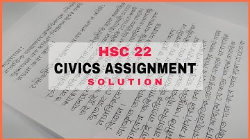 Civics Assignment Hsc ||  civics Assignment solution || Bangla Handwriting || Hsc 2022