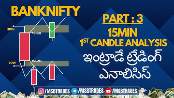 Bank nifty 15min 1st candle (red) Analysis In తెలుగు | Intraday Trading Analysis #banknifty