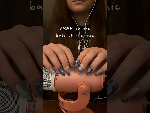 ASMR on the base of the mic 🎙️✨ #asmr #asmrsounds #asmrcommunity