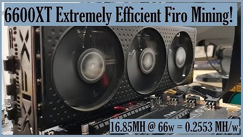 6600 XT Extremely Efficient Firo Mining | 16.85 MH @ 66w Wall