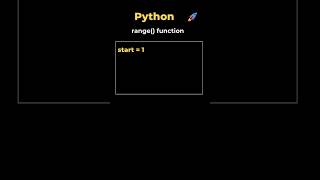 18. range() function in Python #coding #datascience