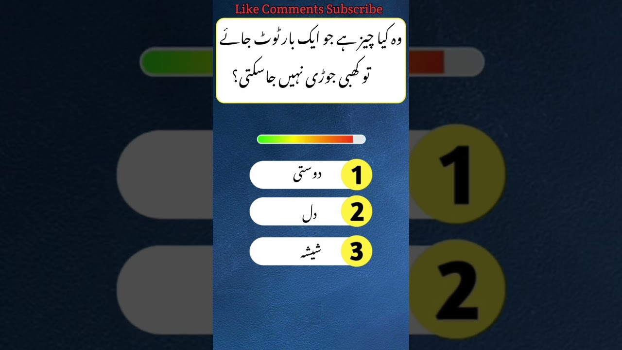 urdu Quiz |GK Quiz General knowledge questions