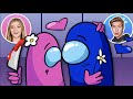 Playing Among Us but my CRUSH is the IMPOSTOR! **FUNNY CHALLENGE** | Sawyer Sharbino