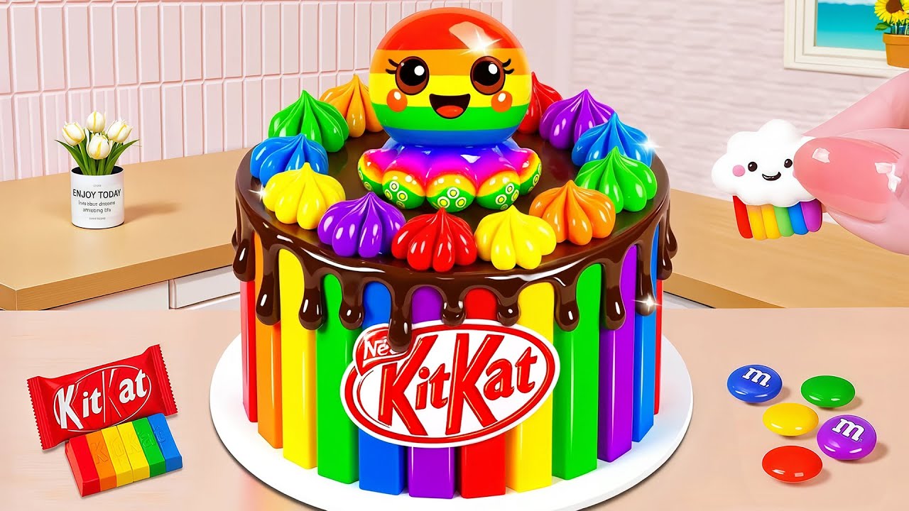 Kitkat Cute Rainbow Cake 😋 Octopus Mini Chocolate Cake Compilation 💖 Mini Cake Studio