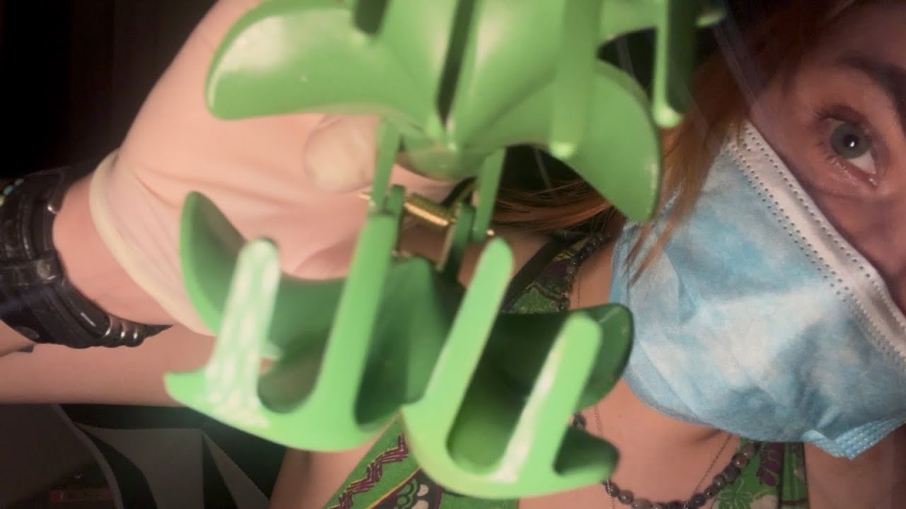 Clipping and Parting your Hair ASMR 🌸✨| Light triggers | Glove Sounds