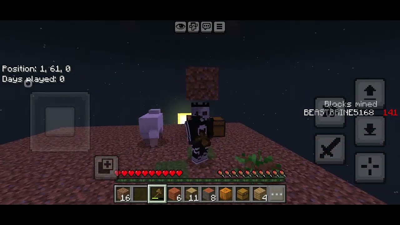 PLAYING one block in Minecraft PART 1