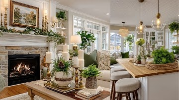 🌿 Perfect Green Cottage English Style | Cozy Farmhouse Makeover with Vintage Christmas Charm