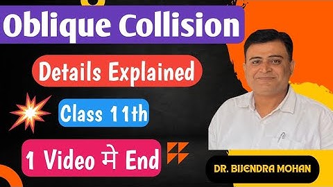 Oblique Collision Explained - Introduction, Formula, and Types  | JEE Physics by Dr. Bijendra Mohan
