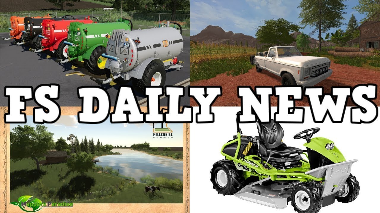 MILLENNIAL FARMER MAP, RIDING LAWNMOWER, PLUS MODS IN TESTING | FS DAILY NEWS | Farming Simulator 19