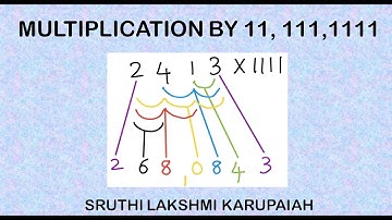 Multiplying by 11, 111, 1111/Multiplication Trick/Easy Multiplication Method/Speed Math/Math Tricks
