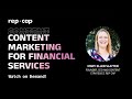 Content Marketing for Financial Services