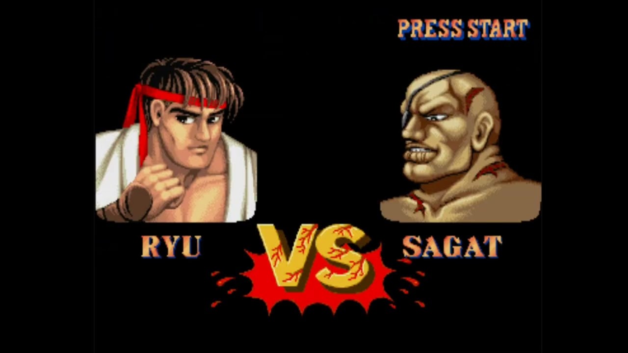 RYU VS M. BISON BALROG SAGAT VEGA STREET FIGHTER II CAPCOM GENERATION 5 SEGA SATURN