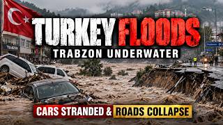 Turkey Floods: Trabzon Underwater After Torrential Rain, Cars Stranded & Roads Collapse