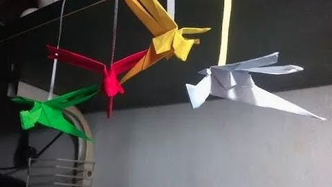 Xếp con chuồn chuồn đơn giản - simple dragonfly - Origami