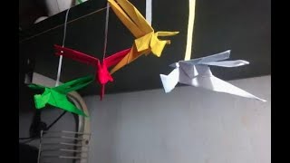 Xếp con chuồn chuồn đơn giản - simple dragonfly - Origami