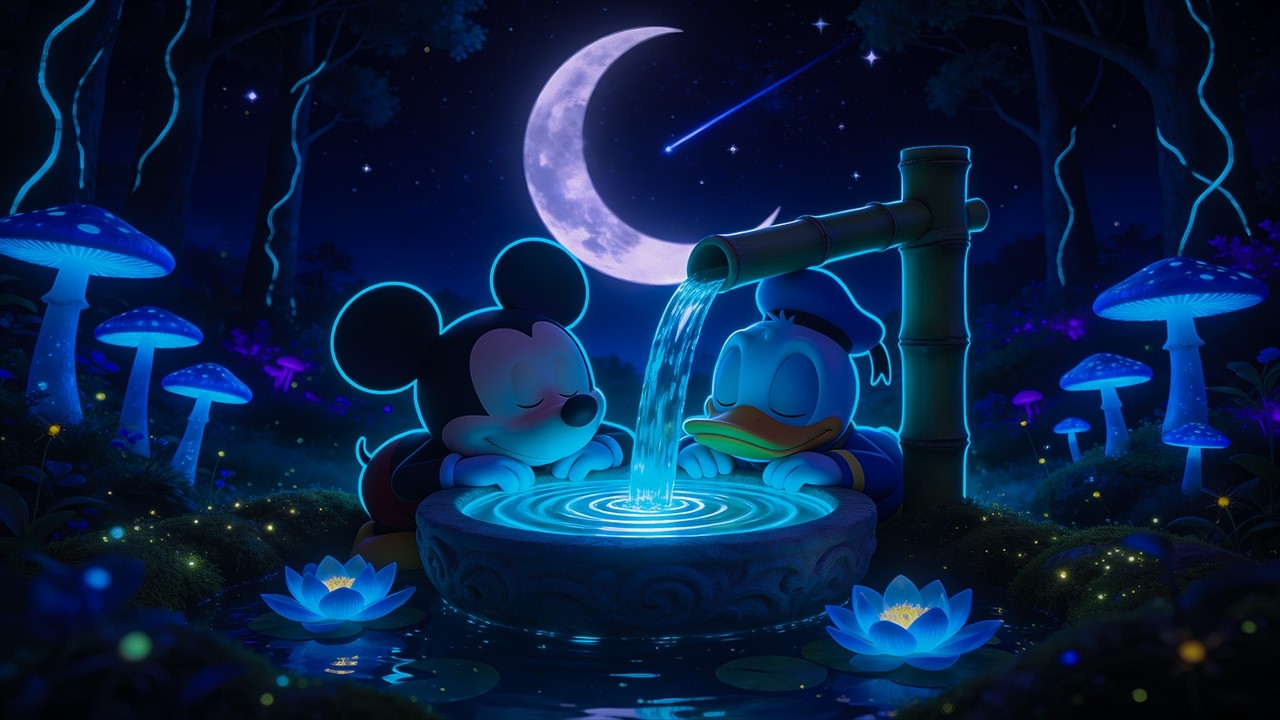 Без рекламы 🌙 Убежище для сна под луной | Нежная фортепианная музыка и приятная бамбуковая вода д...