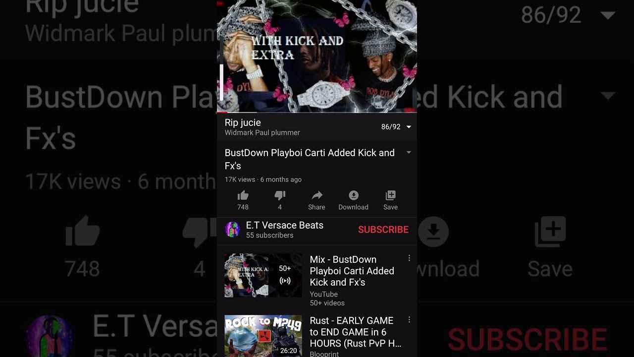 Playboi carti bust down added kick YouTube
