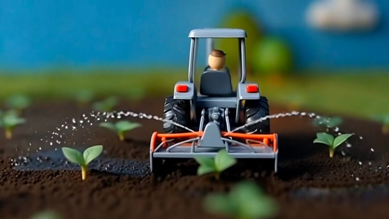 Ultimate Mini RC Tractor Ploughing | Tiny Farm Agriculture Setup | Science Project for kids