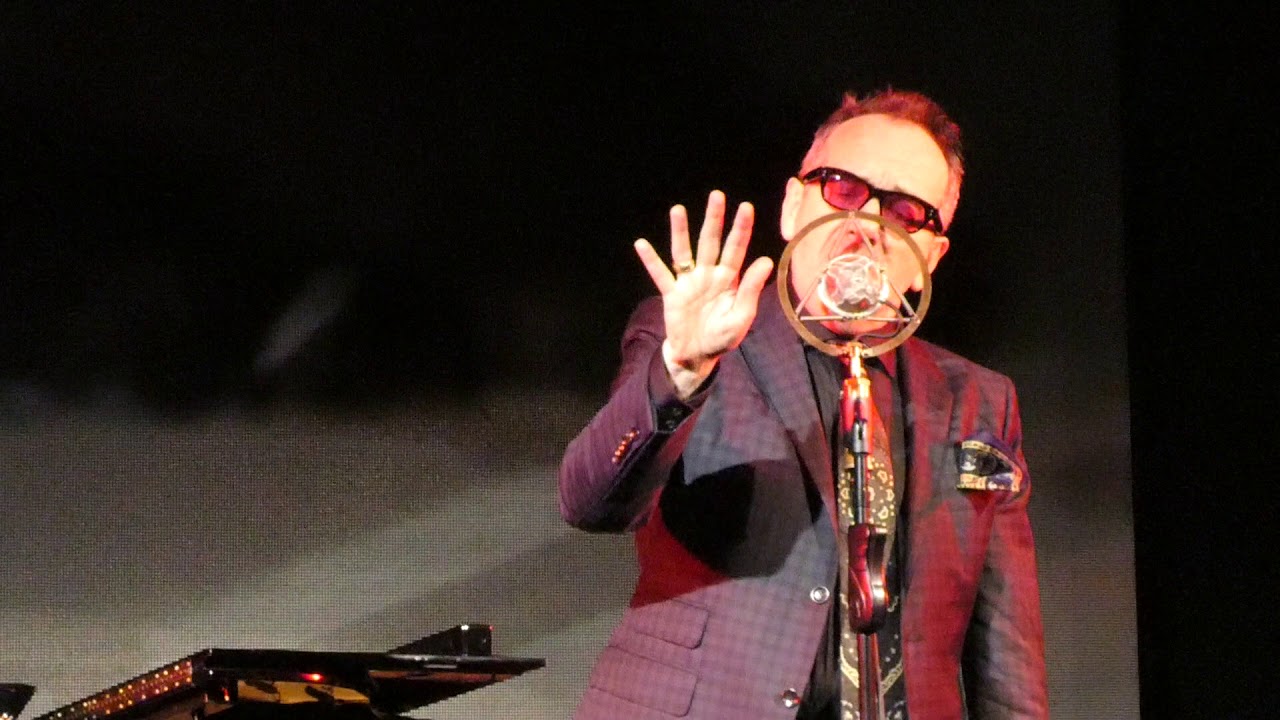 Elvis Costello sings "You Shouldn't Look at Me That Way" and "Face in