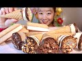 ASMR ジャイアントコーン ビスケットサンド Ice Cream 아이스크림【咀嚼音/大食い/Mukbang/Eating Sounds】