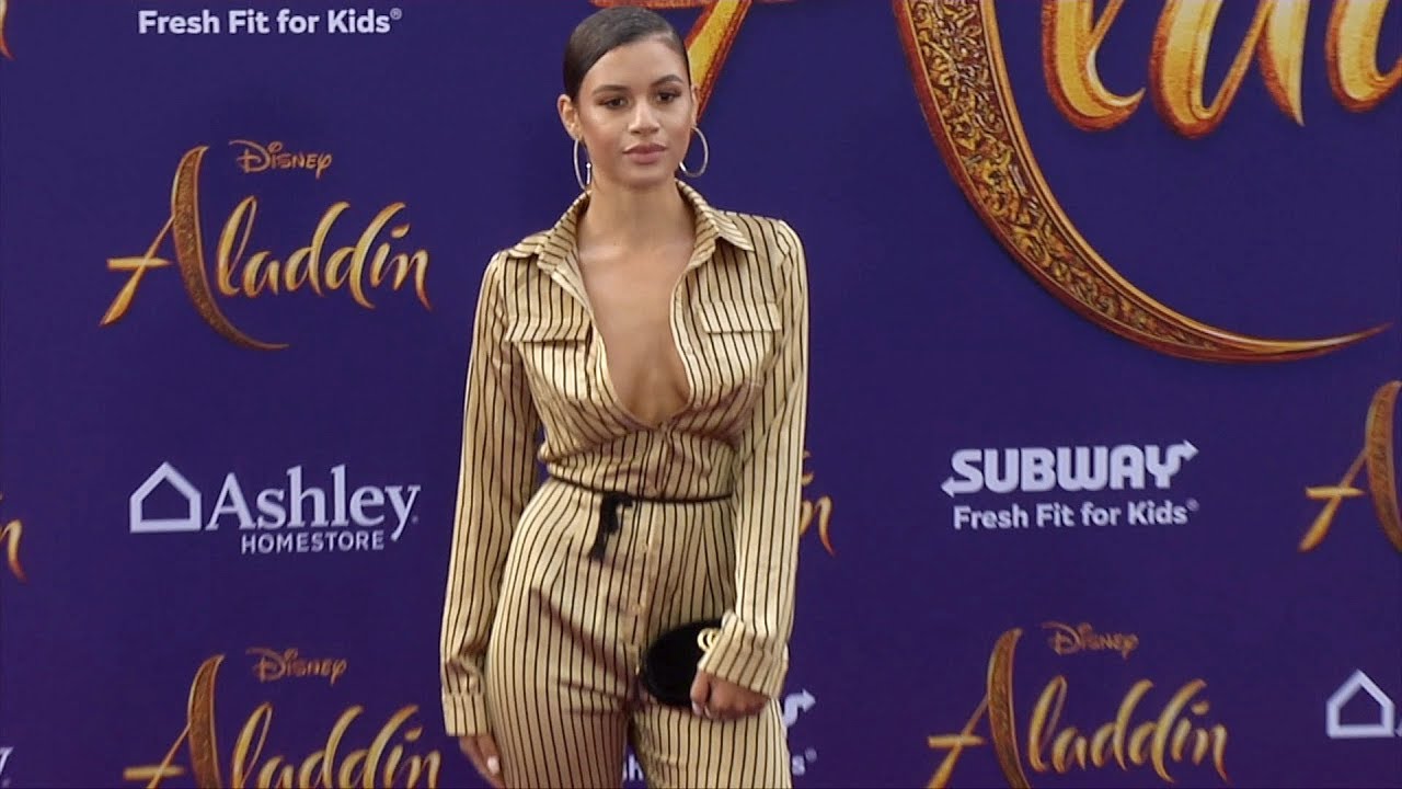Denise Rodriguez "Aladdin" World Premiere Purple Carpet