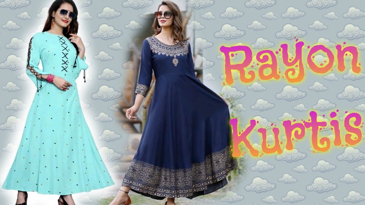 Designer kurtis online | Long Kurtis | rayon kurti |