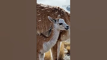 Vicuña Family Survives Sudden Sleet at 13,000 Feet #animalrescue #naturaldocumentary