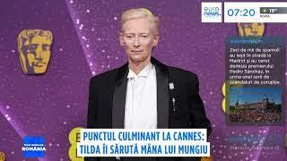 Gestul neașteptat dintre Tilda Swinton și Cristian Mungiu. Cele mai comentate momente de la Cannes