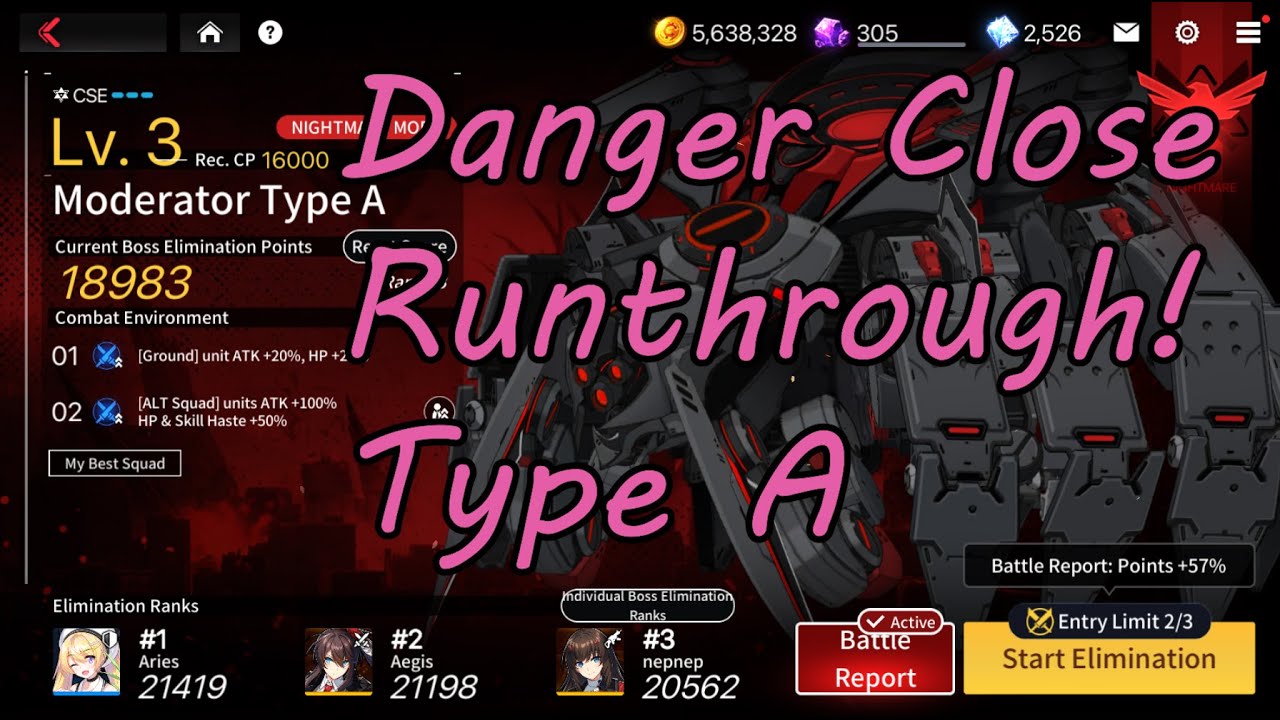 [Counter:Side Global] Danger Close Moderator Type A Clear Guide | 18983 | 7/5/2022
