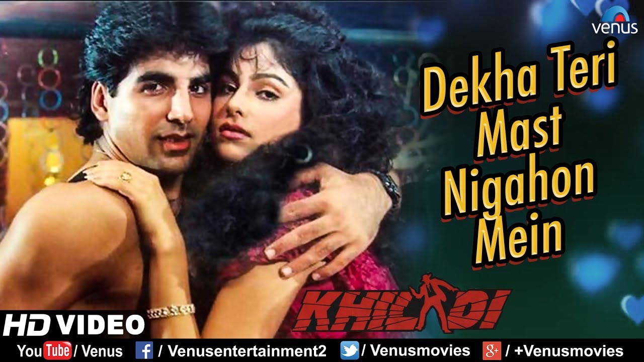 Dekha Teri Mast Nigahon Mein   HD VIDEO  Akshay Kumar  Ayesha Jhulka  Khiladi 90s Romantic Song