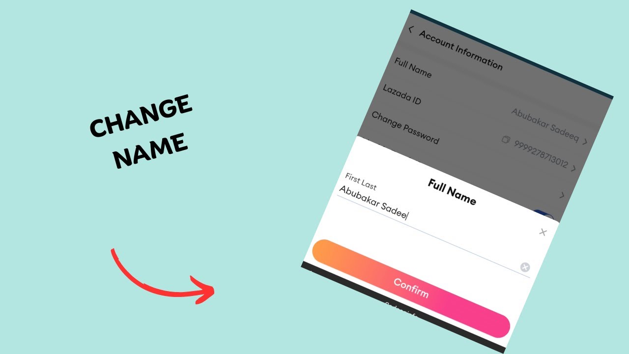 How to Change Name in Lazada