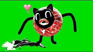 Cartoon cat  Meatball....? Green screen [ trevor henderson ]