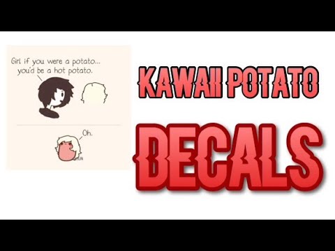 Roblox Bloxburg Kawaii Potato Decal Id S Youtube - kawaii id codes for bloxburg roblox