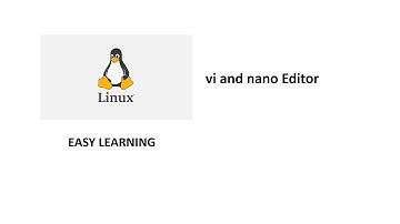 vi and nano Editor