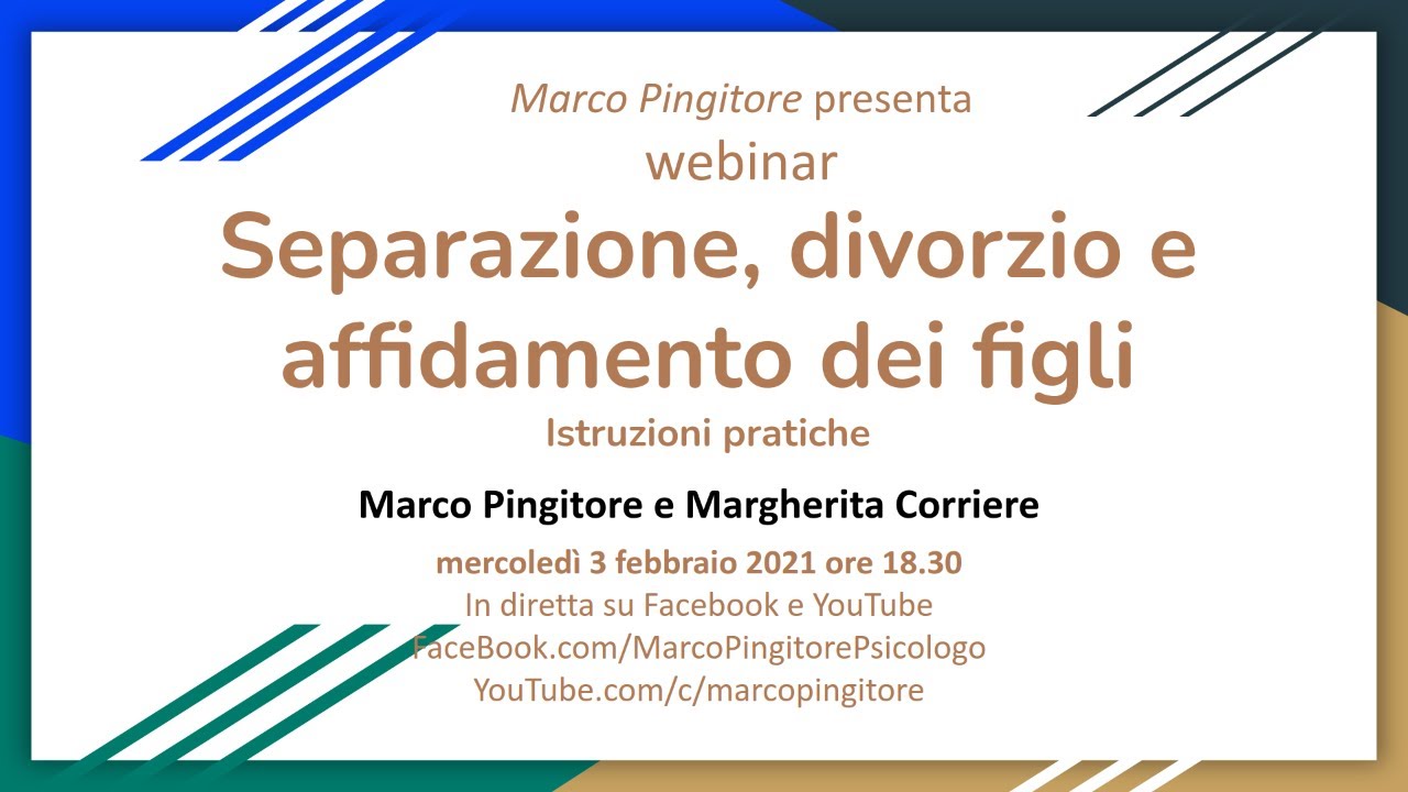 Separazione, divorzio, affidamento dei figli. Istruzioni pratiche