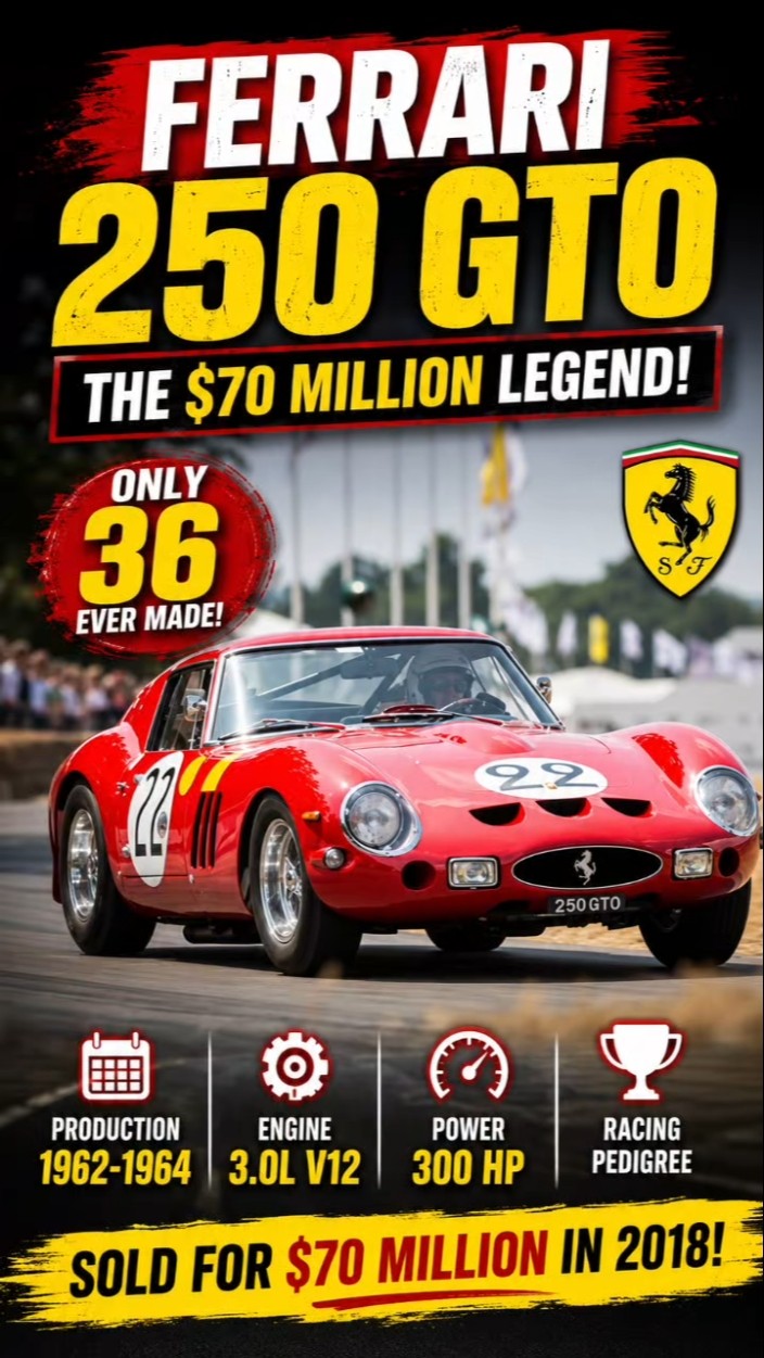 Ferrari 250 GTO: The $70 Million Legend 🏎️🔥| Only 36 Were Ever