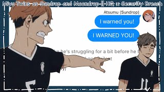 Miya Twins As Sundrop And Moondrop  Hq X Security Breach  Haikyuu Texts