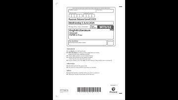 2024 PEARSON EDEXCEL A LEVEL ENGLISH LITERATURE QUESTION PAPER 2 (9ET0/02: Prose).