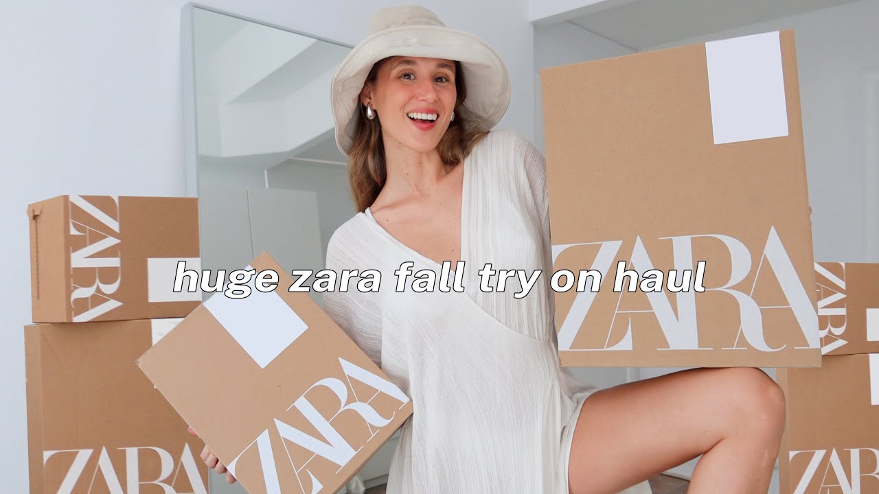 ZARA TRY ON HAUL  transitional fall outfits 