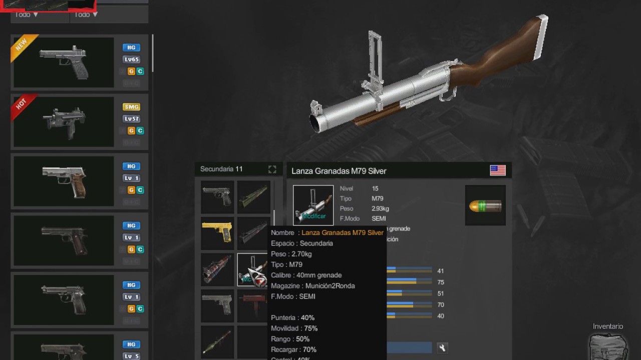 No bug canal lleno me sale otra m79 silver