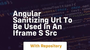 angular sanitizing url to be used in an iframe s src