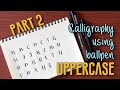 CAPITAL LETTERS/ UPPERCASE CALLIGRAPHY USING BALLPEN (A-Z) #tagalogtutorial