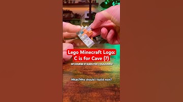 Lego Minecraft Logo: C is for Cave #lego #minecraft @WUZUclay