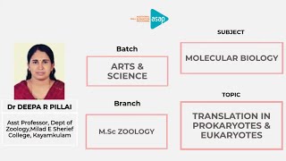 ASAP Arts & Science Session 84 | 𝐌.𝐒𝐜 𝐙𝐨𝐨𝐥𝐨𝐠𝐲 |𝐓𝐫𝐚𝐧𝐬𝐥𝐚𝐭𝐢𝐨𝐧 𝐢𝐧 𝐏𝐫𝐨𝐤𝐚𝐫𝐲𝐨𝐭𝐞𝐬 & 𝐄𝐮𝐤𝐚𝐫𝐲𝐨𝐭𝐞𝐬 - 𝐃𝐫 𝐃𝐞𝐞𝐩𝐚 𝐑