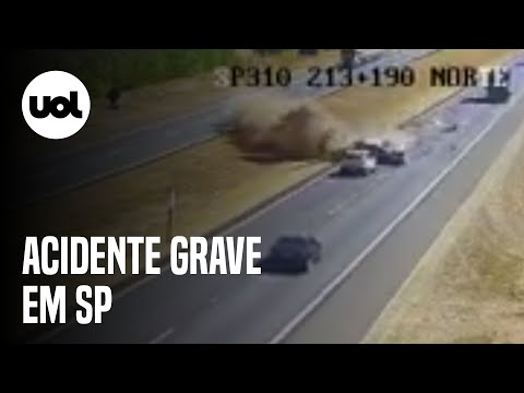 Acidente com 4 carros deixa 3 pessoas mortas no interior de SP; imagens são fortes