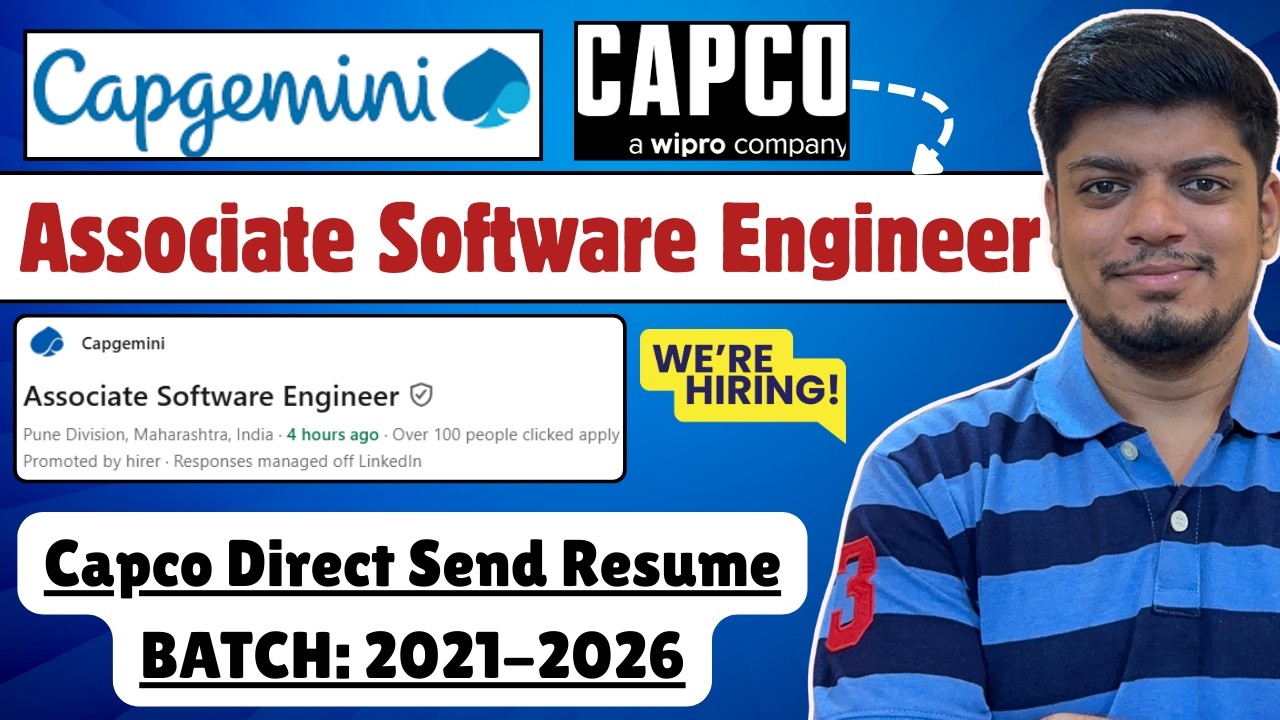 🔥Capgemini ASE & Wipro(Capco) Direct Hiring | Off-Campus Drive 2026 ...