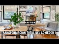 TRANSFORMACION DEL COMEDOR  AUDAZ+ MODERNA ! Comedor Pequeño CON BANQUETA, Diseño JUVENIL Y ACOGEDOR
