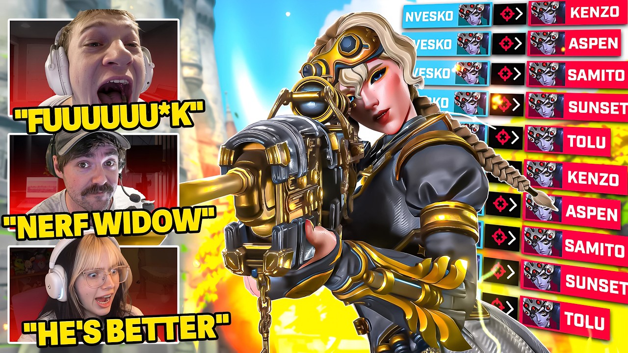 Top500 Streamers Reacting To #1 Widowmaker