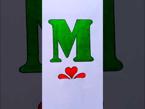 “M” Word Love Drawing #shorts #shortsfeed #youtubeshorts #art