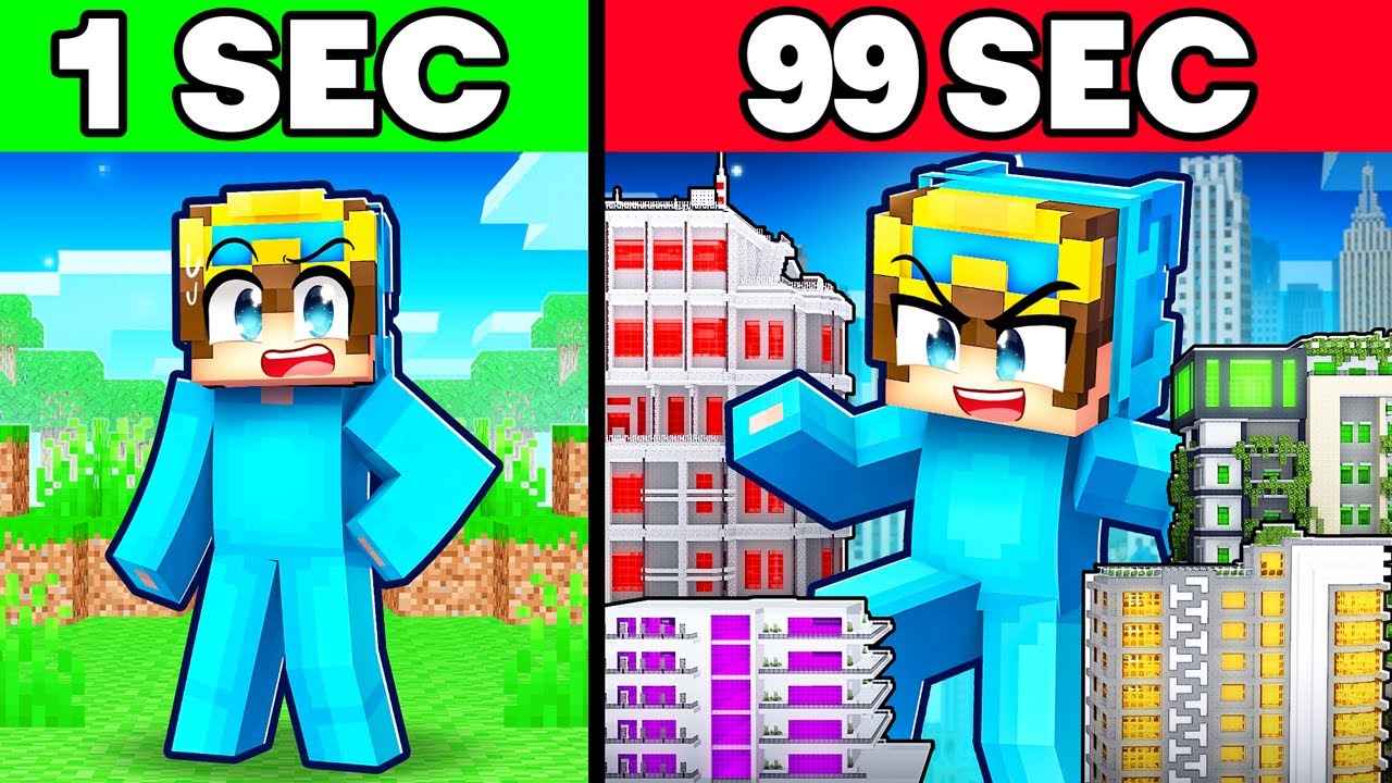 Minecraft But 10X SIZE Every Second!
